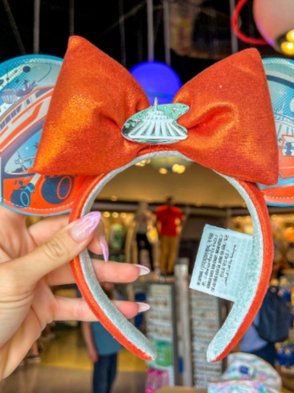 Disney Tomorrowland Ears Disney Parks Mickey Ears Minnie Bow Blue Orange